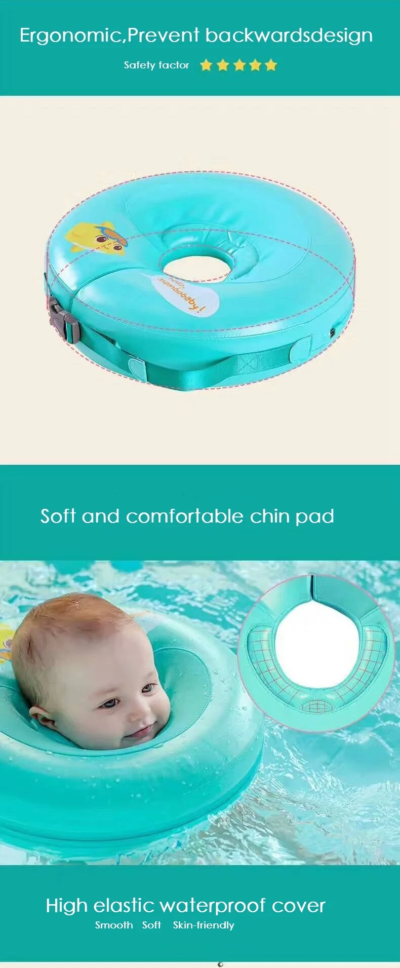 Безопасность не надувные плавающие кольца круглый круг шеи плавающий тренажер не нужен насос воздуха для детской ванны, плавание конформации аксессуары