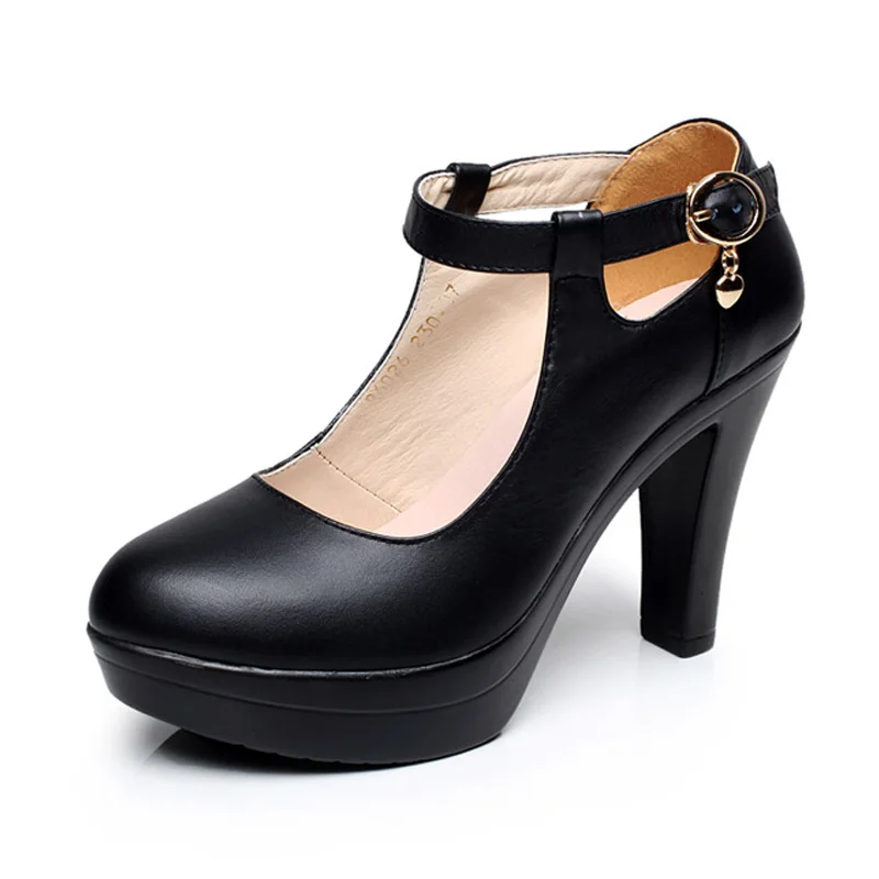 GKTINOO качественные женские кожаные туфли на каблуке; коллекция года; Туфли Mary Jane на платформе; женские туфли-лодочки; офисная обувь из органической кожи; женская обувь на высоком каблуке