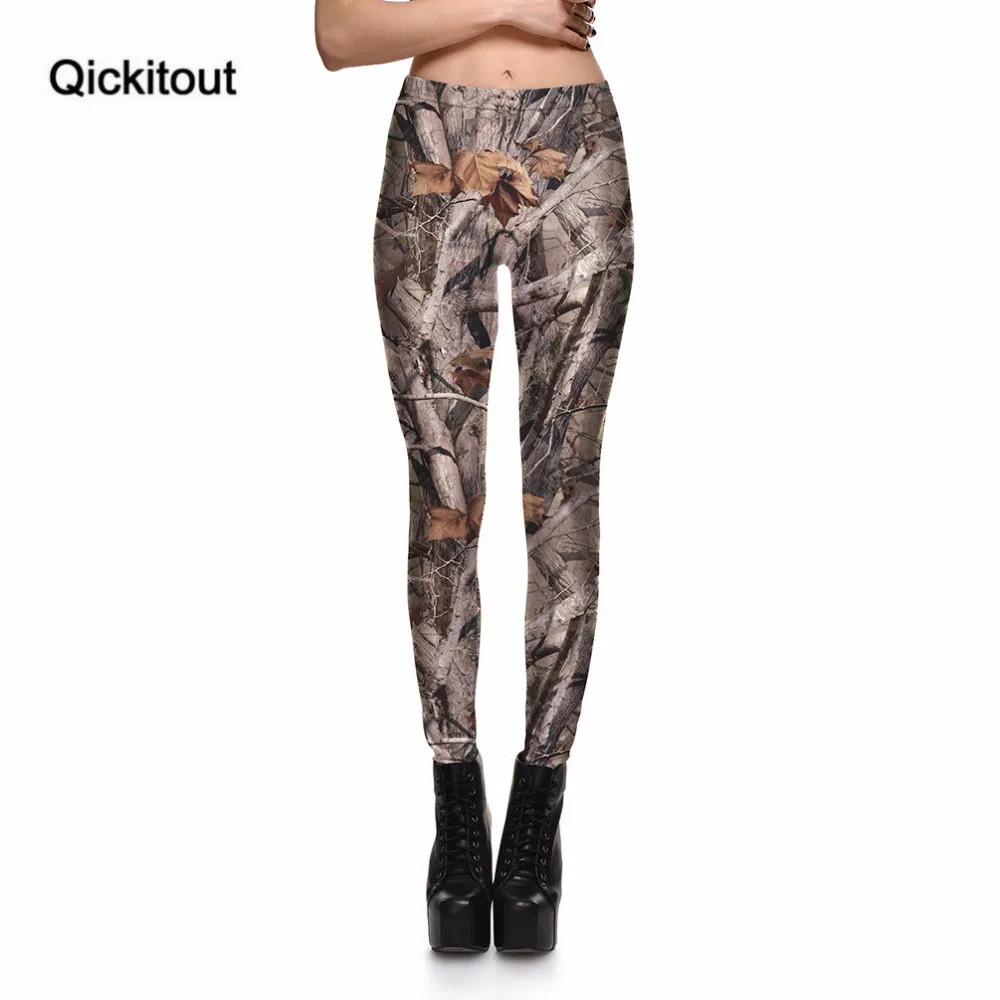Qickitout леггинсы дропшиппинг женские модные с принтом новые леггинсы для фитнеса Treeblight брюки с цифровым принтом Леггинсы