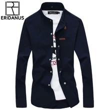 Мужская рубашка, Новое поступление, повседневная, хлопковая, Kemeja, облегающая, длинный рукав, облегающая, Мужская одежда, рубашки размера плюс 4XL 5XL X512