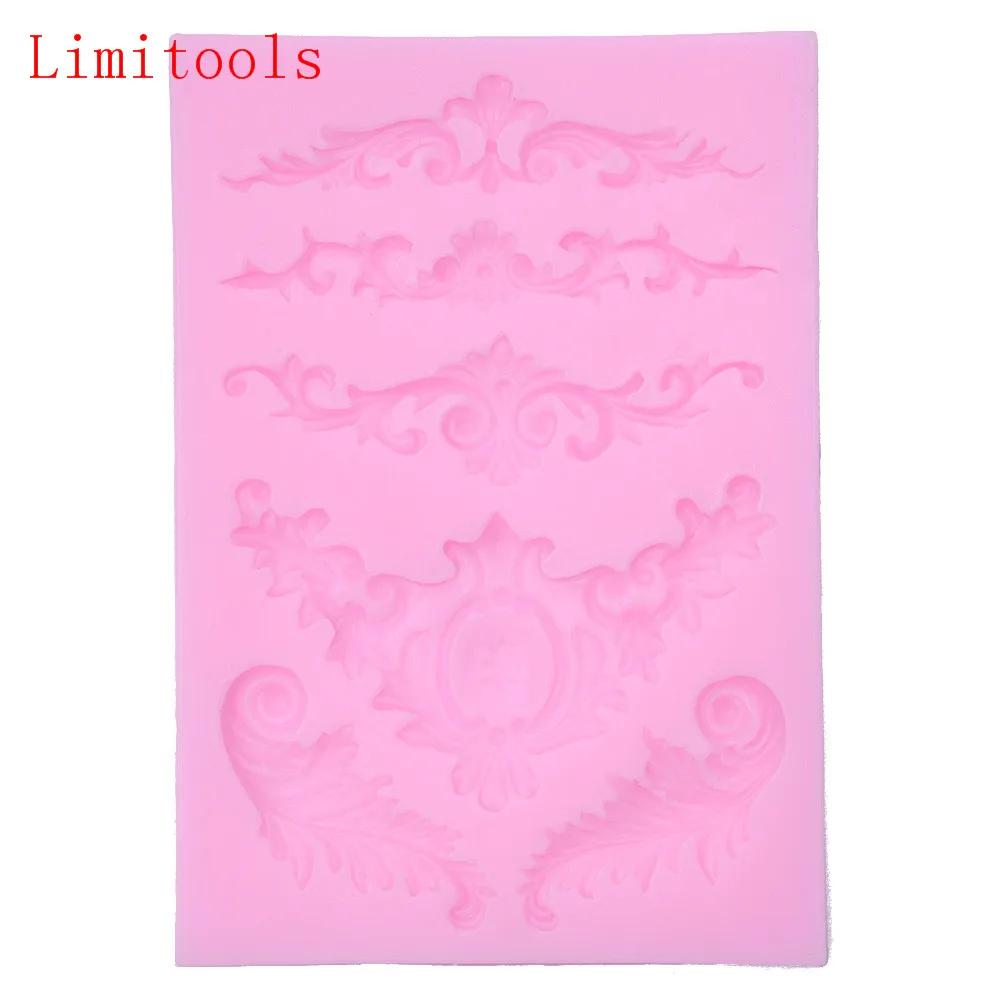 

Limitools European Style Relief Lace Silicone Molds Fondant Cake Chocolate Mold Kitchen Baking Cake Border Decoration Tools