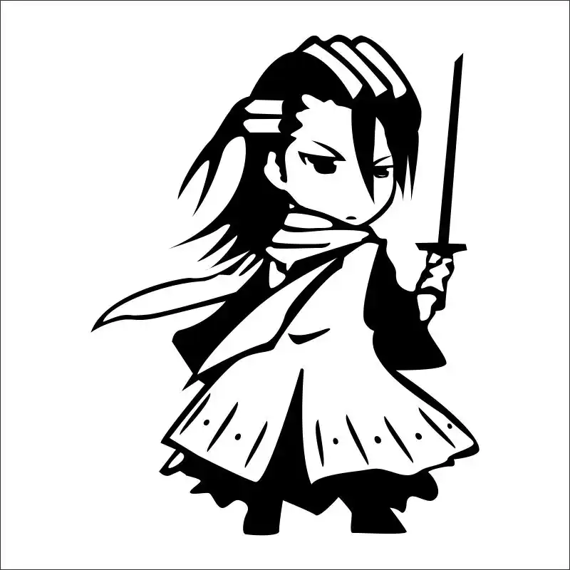 Chm Dctal Bleach Kuchiki Byakuya Coche Etiqueta De La Pared