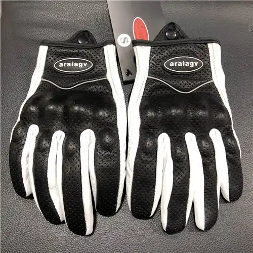 araiagv Pursuit  protector  perforated Leather Glove white 