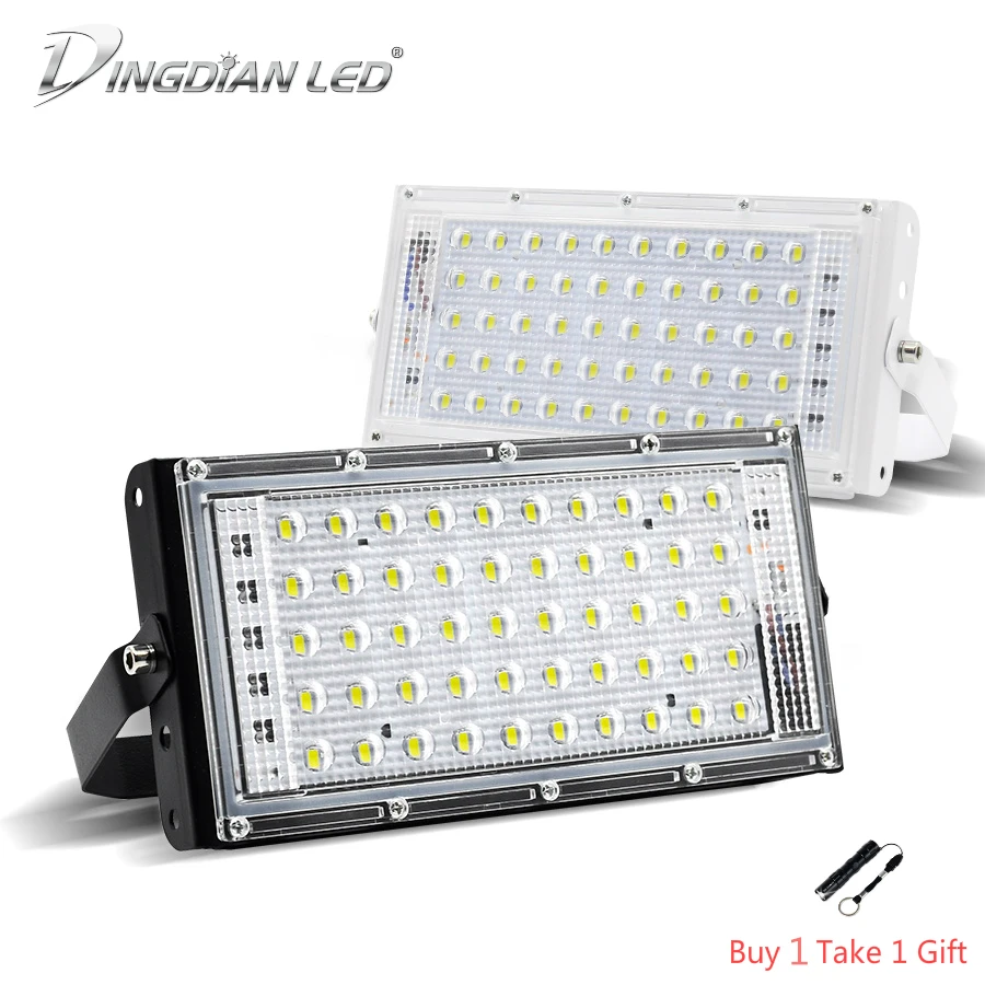 

LED 50W Flood light 220V Outdoor Waterproof Perfect Power Floodlights LED Cold White Warm White Spotlights LED Cash Light