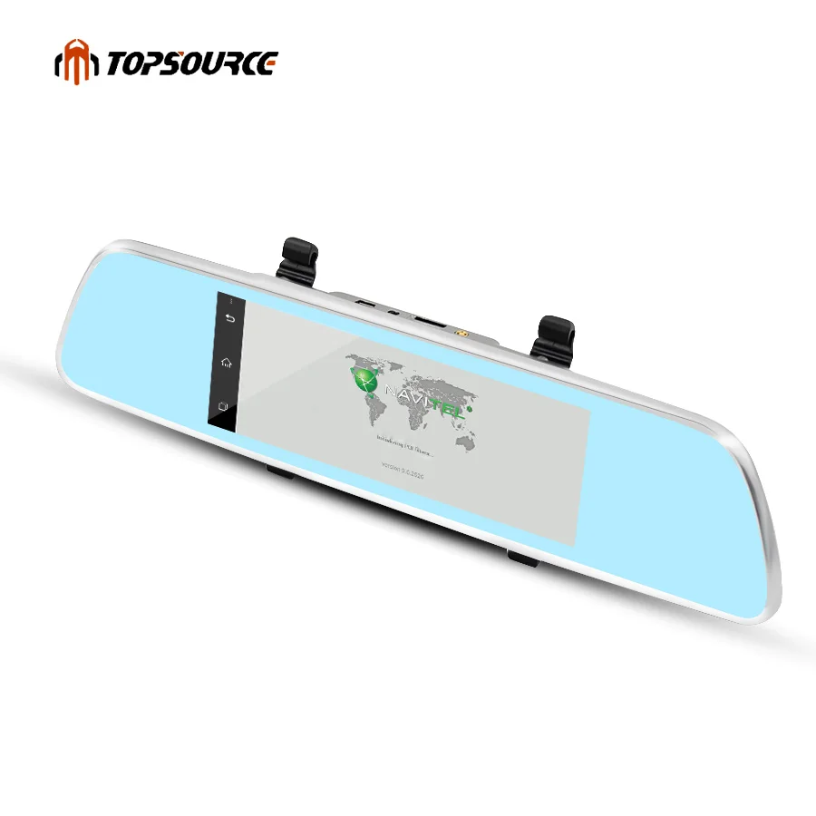 7 inch Dual Lens Car DVR Rearview Mirror Camera GPS Android 4.4 Allwinner A33 Quad-core Full HD 1080P GPS Navigation 16GB/1GB