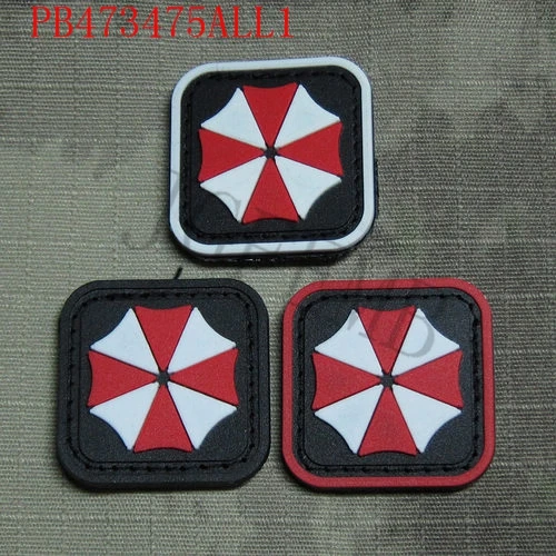 

2*Pieces pieseBiohazard Resident Evil Umbrella Corporation Logo 3D PVC Patch