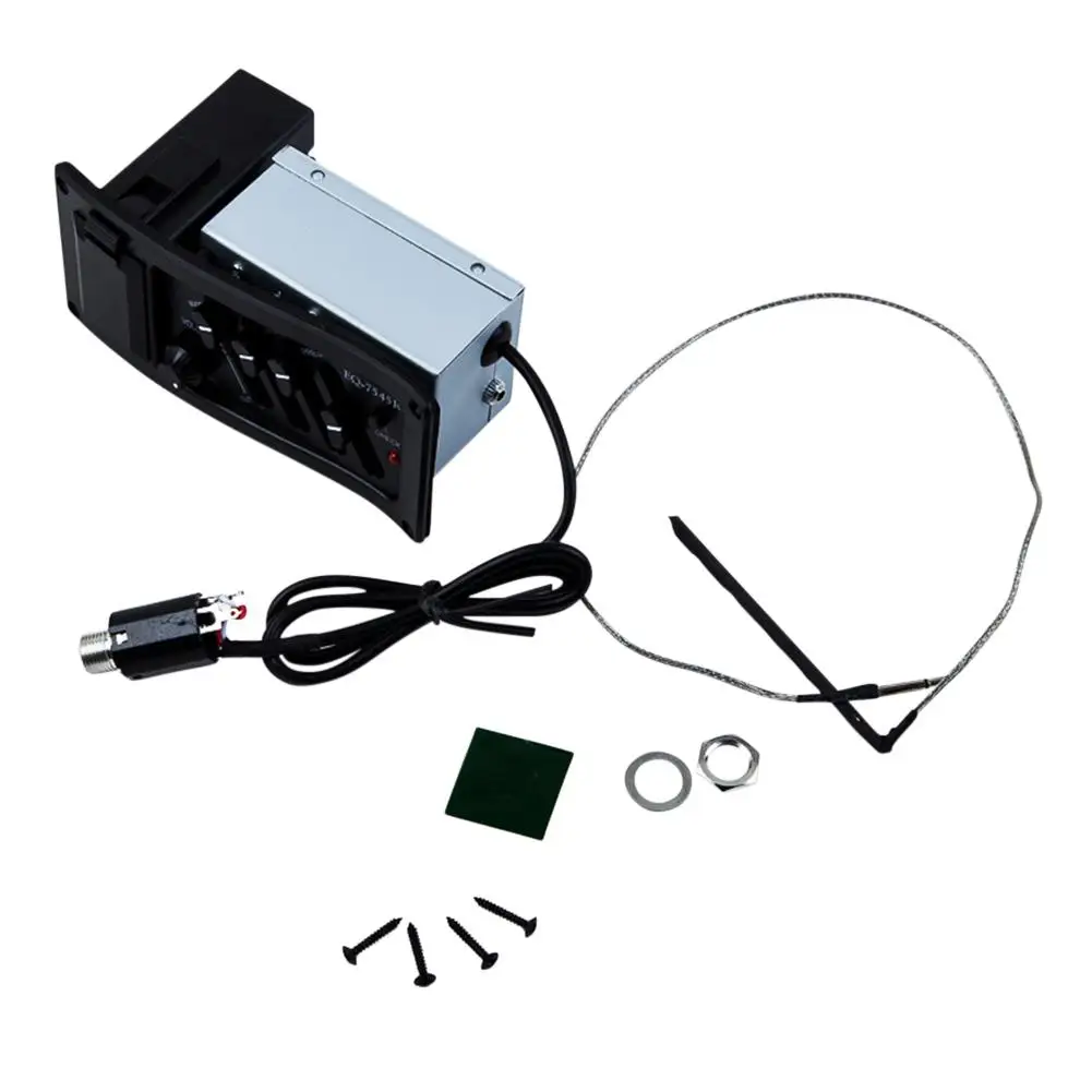 

Dragonpad Classic 4 Band Acoustic Guitar Pickup Pre-amp 1/4' Output Pick-up Equalizer