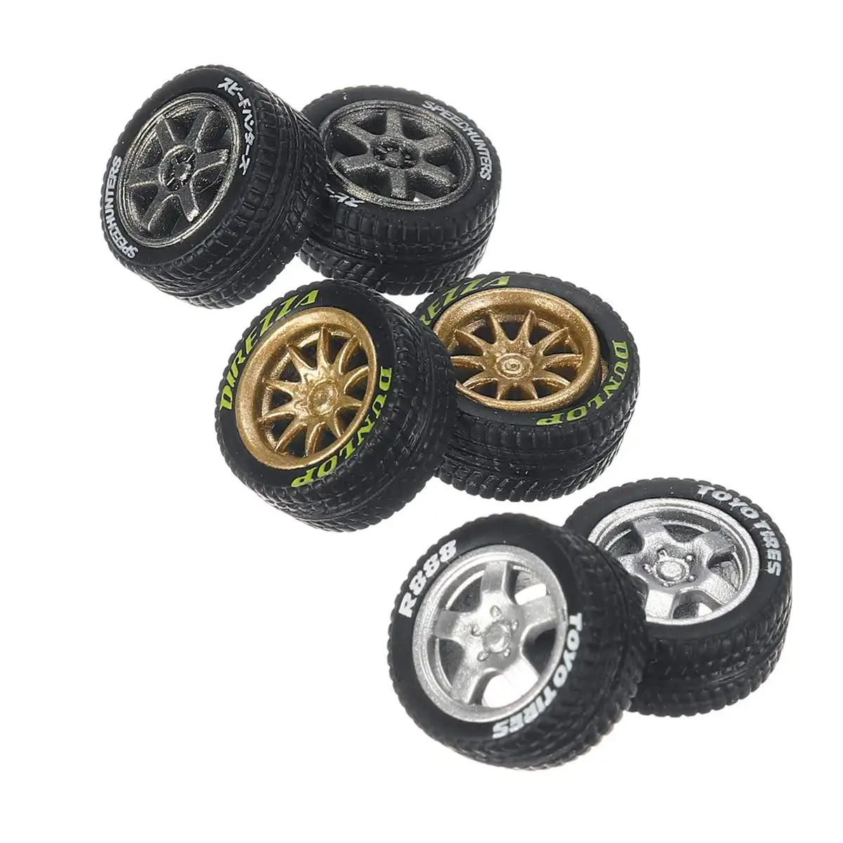 1: 64 модельные модифицированные литые шины, литые шины для колес, резиновые игрушки, модели автомобилей, Сменные аксессуары