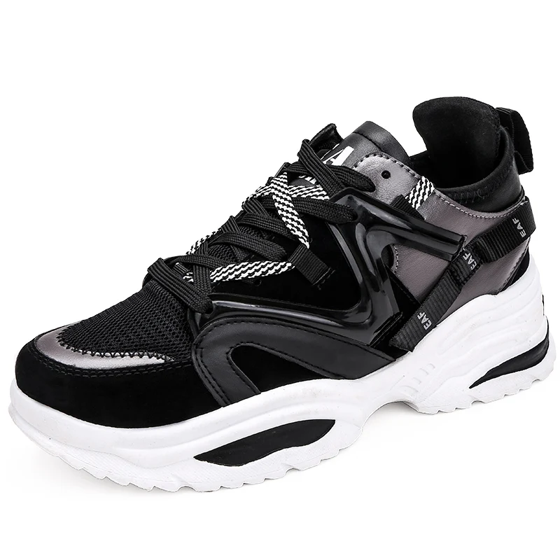 Хит, новинка, мужская спортивная обувь для бега, на шнуровке, амортизирующие мужские кроссовки EAF& ABO, дышащие, для прогулок, бега, трекинга - Цвет: Black g890