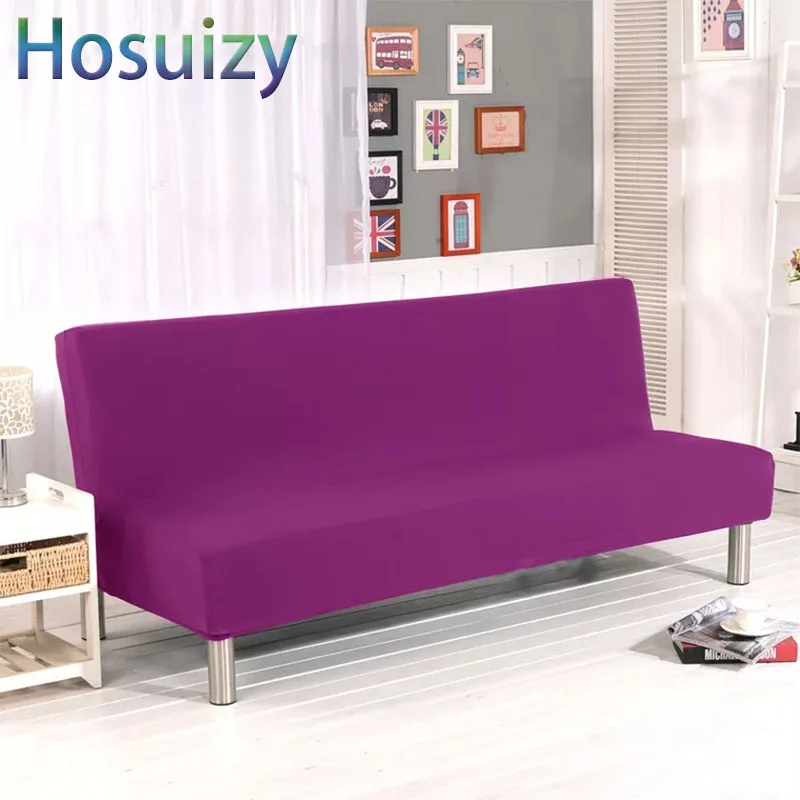 

Solid Color Universal Sofa Cover without Armrest Spandex Polyester Fabric 2 Seats Living Room New Elastic Sofa Slipcover Stretch