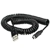 2M coude ressort enroulé USB 2.0 mâle à MINI USB 5PIN données synchronisation chargeur câble ► Photo 1/3