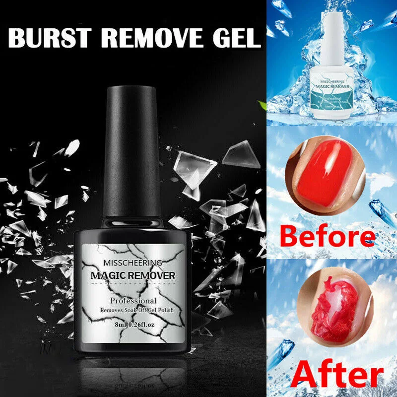 

Gel Nail Remove Burst Magic Nail UV Gel Polish Quick Remover 8ml/15ml Nail Art Primer Lacquer Clean