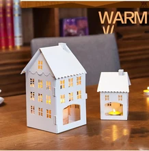 Danish Cabin Lantern* Candlestick* Cute House Wind Light* Children's Room Soft Home Decoration* Photography Props the danish wind cluster