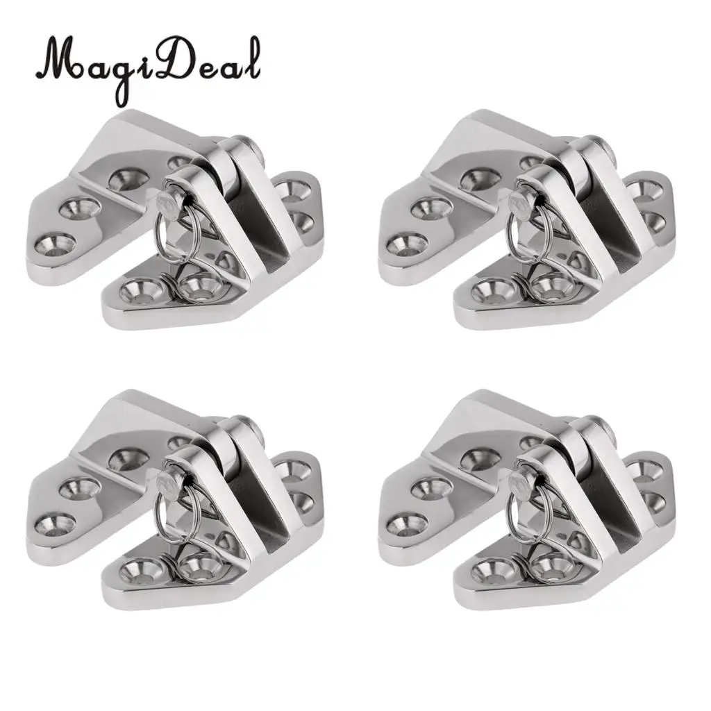 4 Pieces Durable 316 Stainless Steel Hatch Hinge with Removable Pin Marine Boat Hardware
