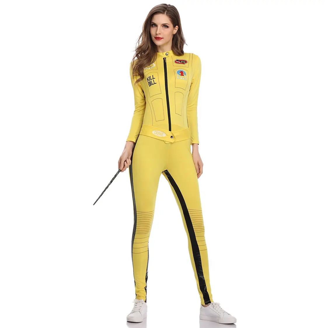 

Umorden Kill Bill The Bride Beatrix Kiddo Cosplay Costume Kung Fu Jumpsuit for Women Halloween Carnival Mardi Gras Costumes