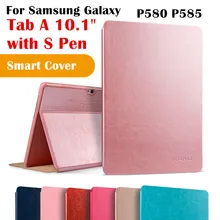 A6 10.1 Magent KAKU Tab Cubierta Del Tirón para Samsung Galaxy Tab 10.1 “P580 P585 con S Pen Tablet Caso Elegante de la Cubierta Protectora shell