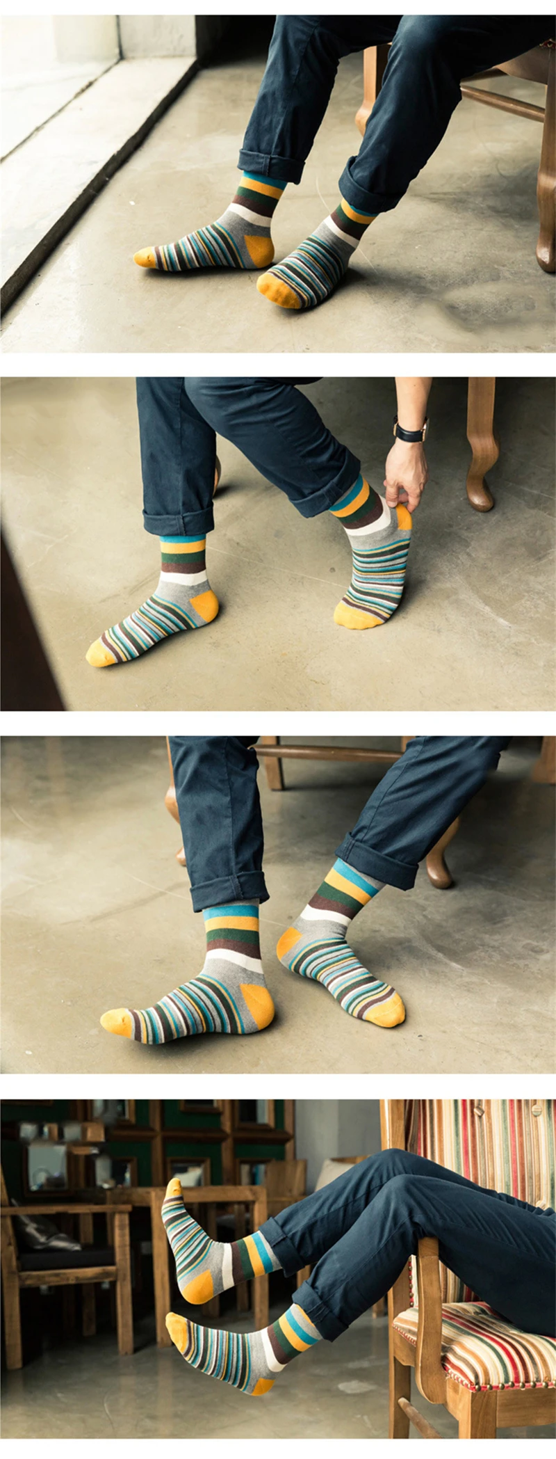 stripe socks for men (3)