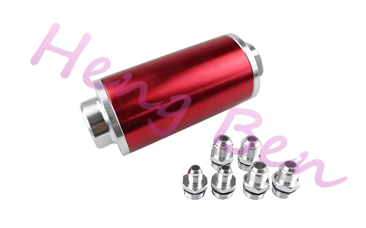 Racing Ready Inline Aluminum Fuel Filters AN6//AN8//AN10 with 60 Micron Element