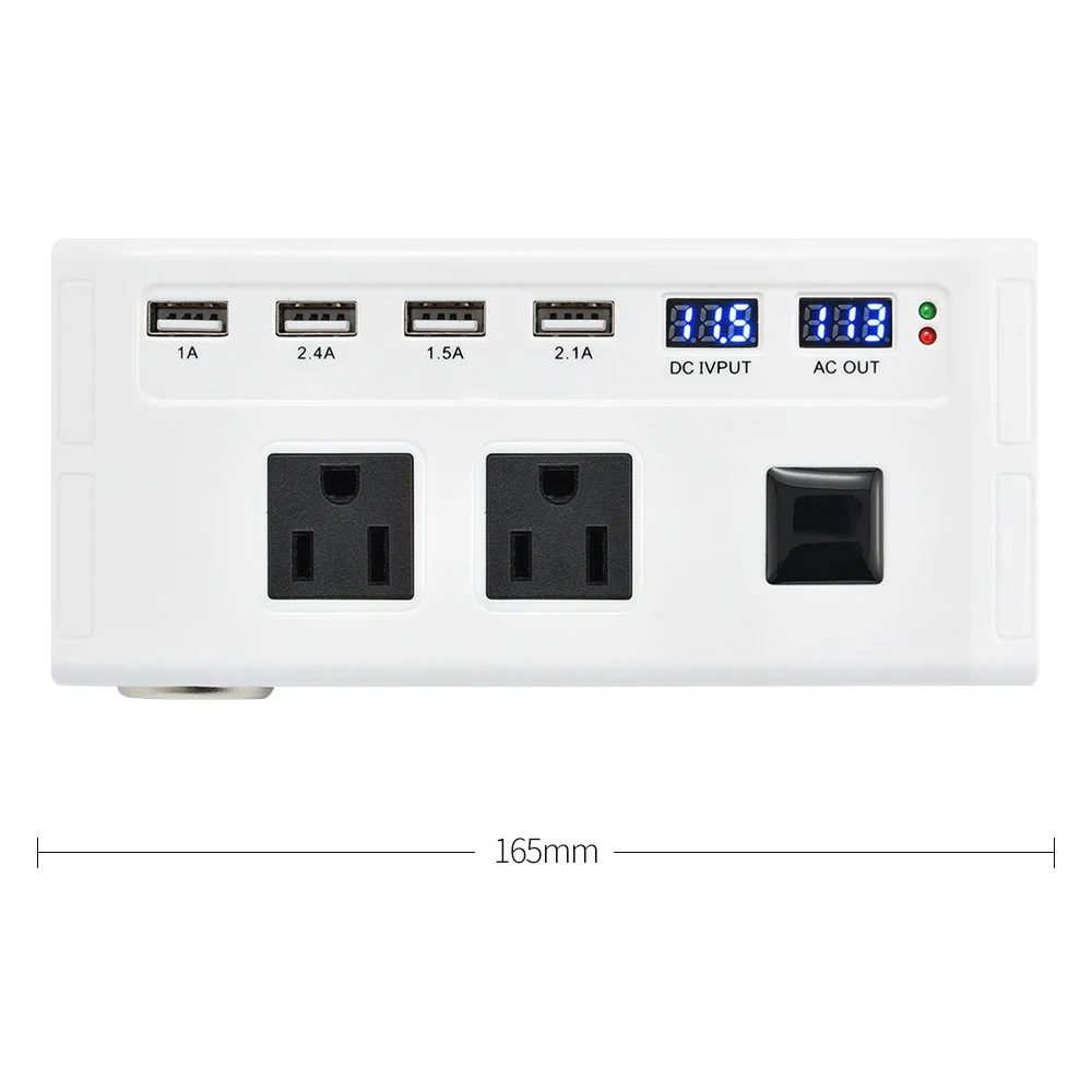 

200W Car Power Inverter DC12V to AC110V/220V 60Hz Sine Wave Modified Car Inverter 4 USB Ports Car Charger Converter Adapter
