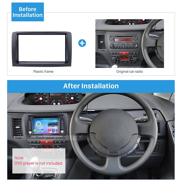 Car Stereo 2din Fascia Reemplazo Fiat Panda 2003-2012 | Meses Sin Inter&eacute;s