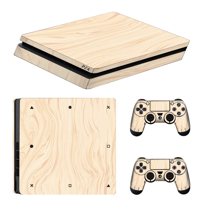 Деревянные Лесоматериалы консоли кожного покрова для Playstation 4 Slim PS4 тонкий