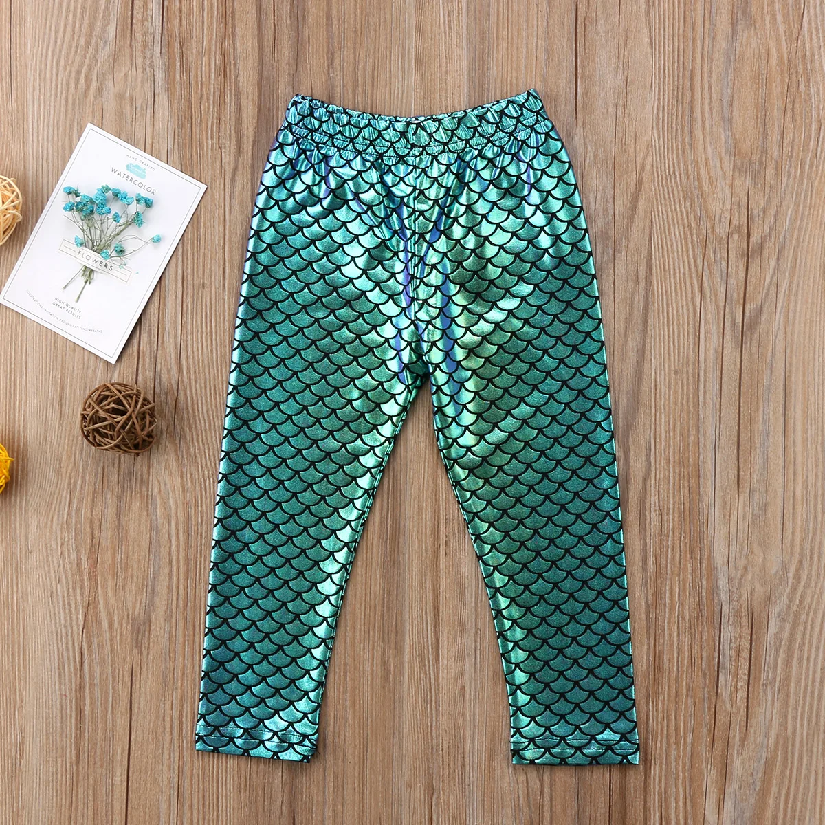 Toddler Baby Girls Sequins Mermaid Cotton Pants Casual Leggings Trouser