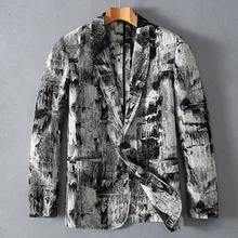 Модный высококачественный льняной мужской пиджак, стиль, весна-осень, чистый хлопок, лен, повседневный Блейзер, мужской костюм, размер MLXL2XL3XL