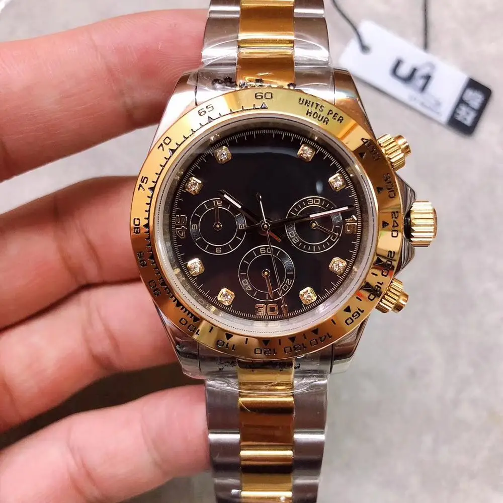 

U1 factory AAA high quality luxury men's watch DAY TONA series m116503 40MM chronograph dial stainless steel strap men's watch