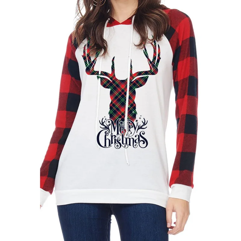 

woman hoodies sweatshirts ladies Christmas long sleeve deer printed autumn winter new clothing sweat shirts hoodies