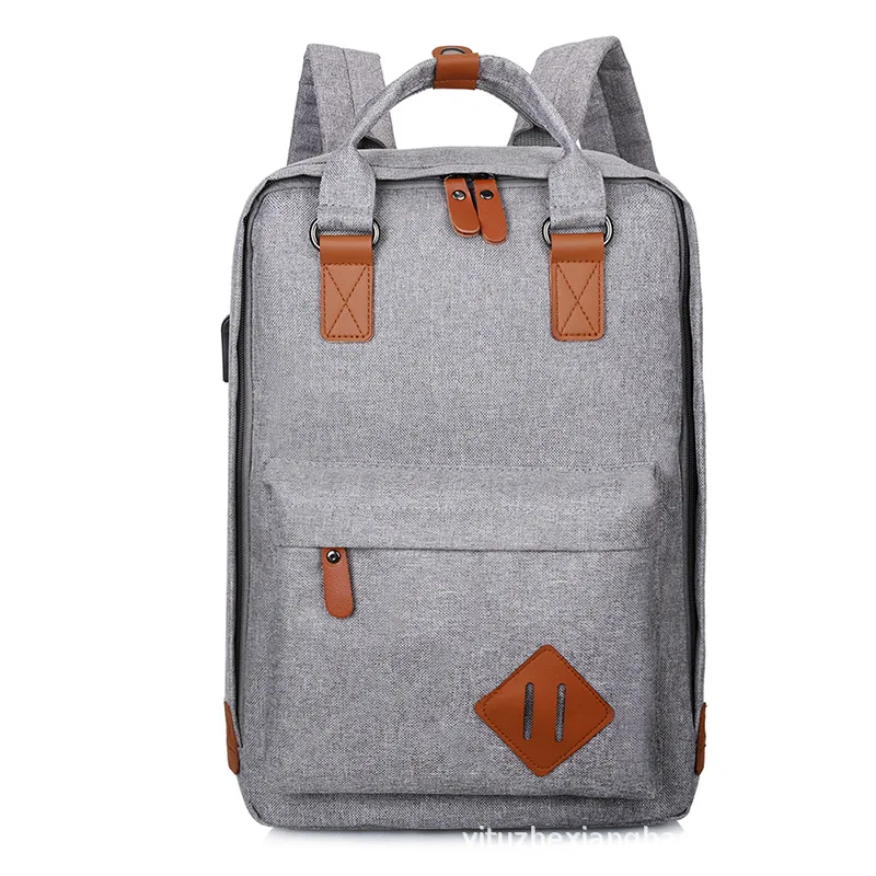 

Lisse Laptop Backpack Fashion Oxford Unisex Solid Zipper & Hasp Air Cushion Belt Preppy Style Hard Handle Back Pack for Student