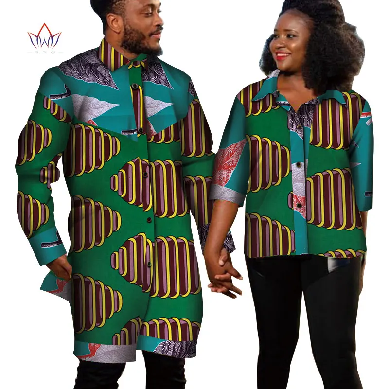 Dashiki 2019 высокое качество Сладкий Одежда для пар Африканский Воск Для женщин и мужчин рубашка Костюмы Базен плюс Размеры одежда для вечерние