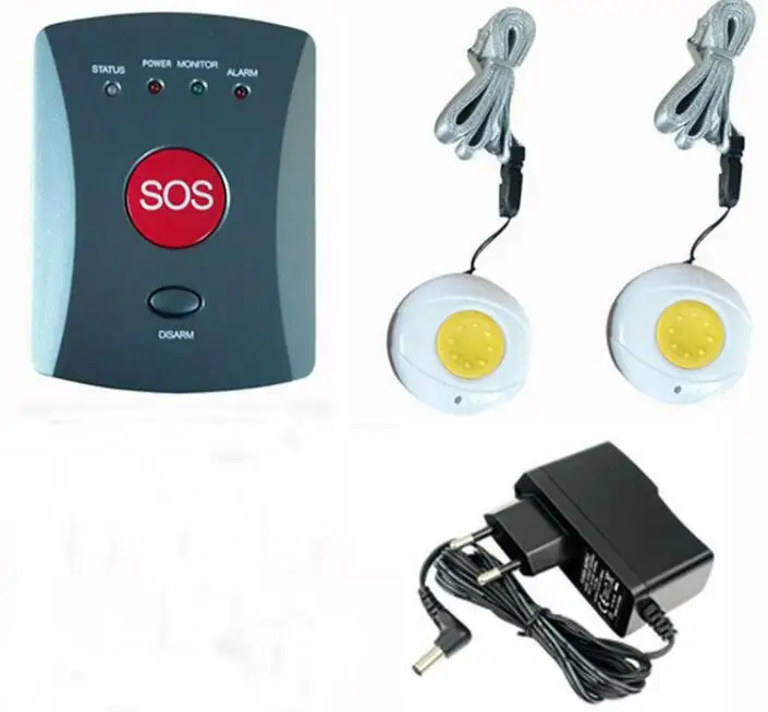 GSM Elderly Mobile SOS Emergency Call Alarm System Panic Button with 2 SOS butto