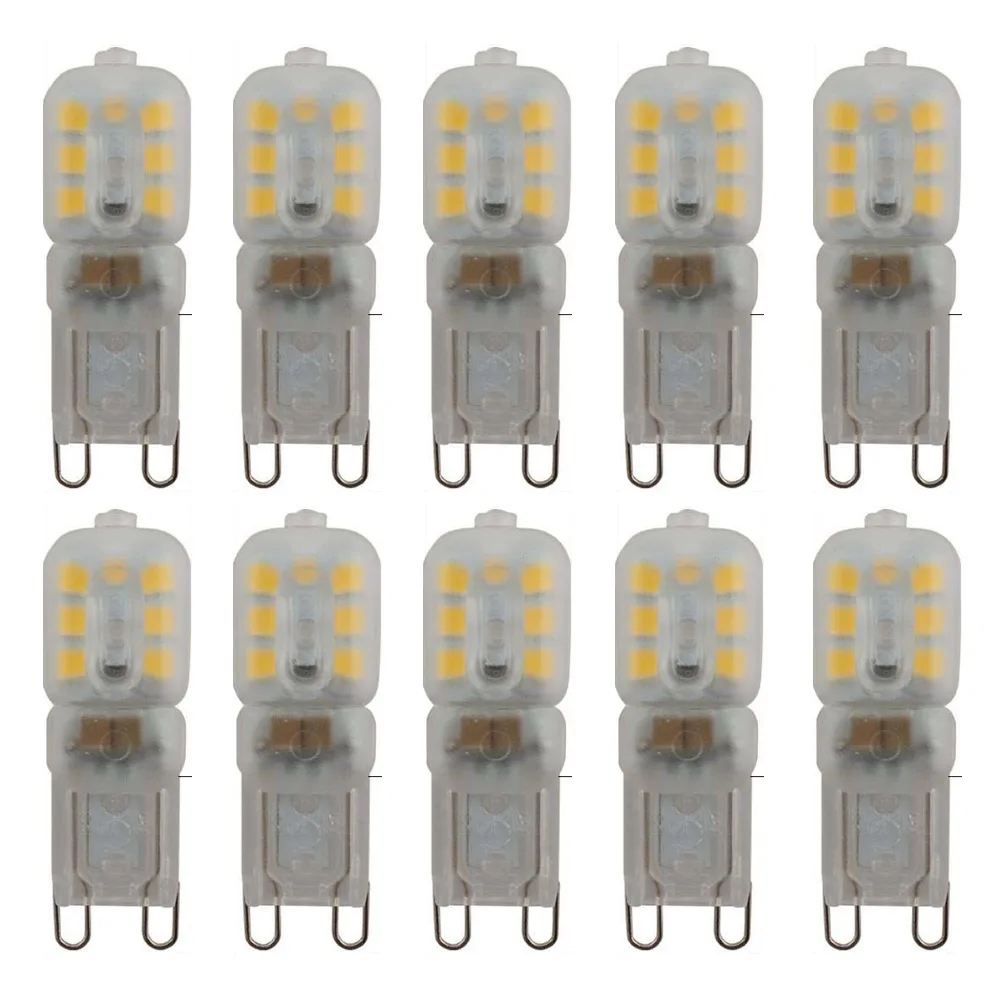 

10PCS Dimmable G9 LED Bulb 5W AC110 AC220V LED Lamp 2835SMD Brightness Spotlights Replace 40W Halogen Lights
