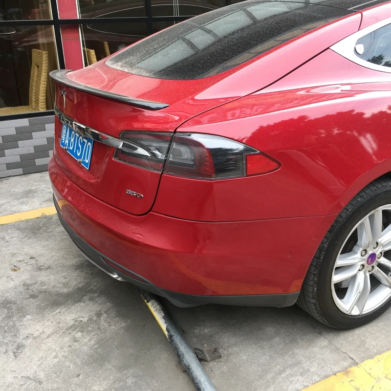 Задний спойлер, крыло, багажник для Tesla модель S седан 60 70 75 85 90 D P85D P90D P100D 2012- матовый Блестящий углерод волокно угловой спойлер