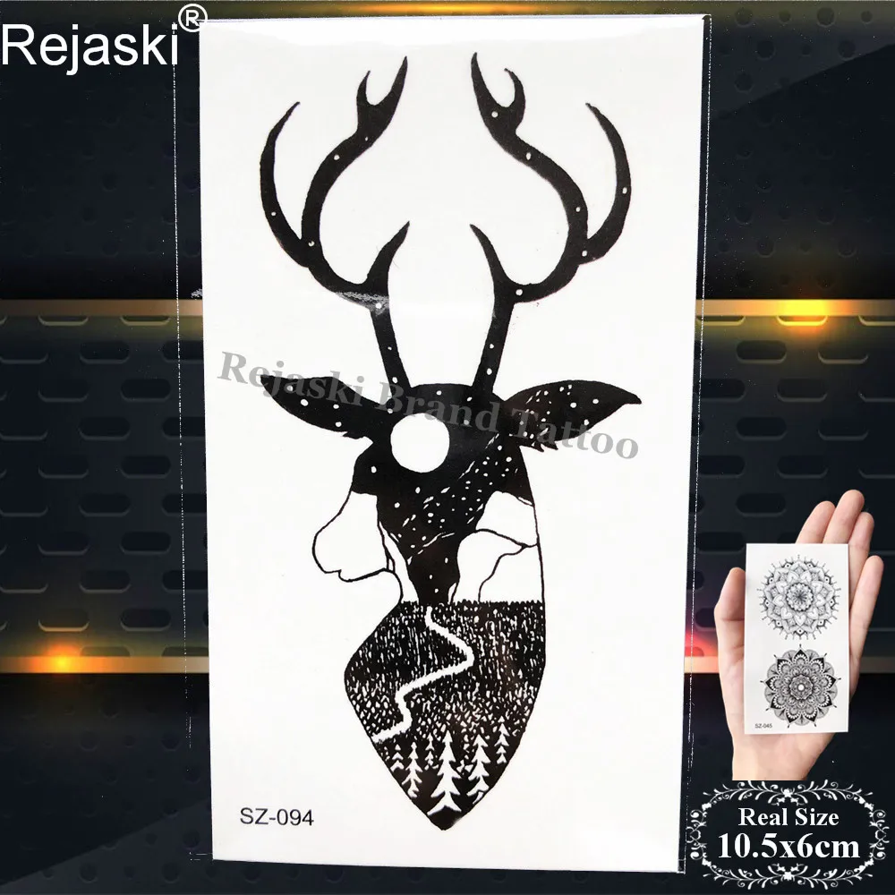 Rejaski тело руки и ноги модные татуировки наклейки для женщин Луна Дерево планеты