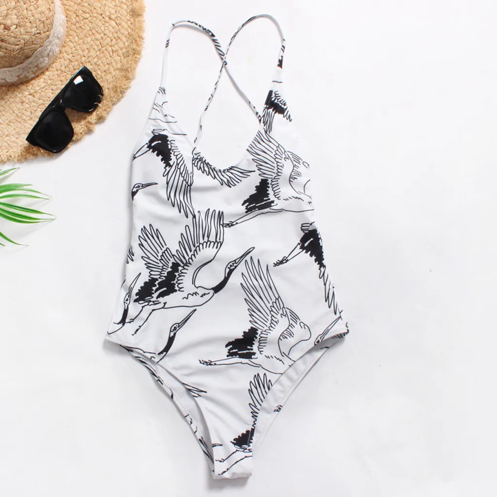 

Summer Women's Print One-piece bathing suit monokini Swimsuit 2019 Swimwear Beachwear Bikini push up summer badeanzug damen