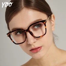YDO винтажные очки оправа женские прозрачные линзы голубые легкие очки Квадратные компьютерные оправы для очков Близорукость Оптические очки