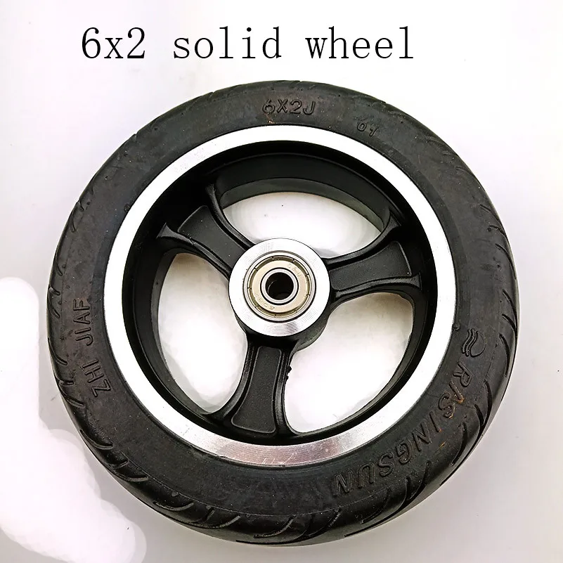 6x2 твердые шины ступицы колеса F0 расширенное заднее колесо 6 дюймов электрический скутер твердые шины колеса