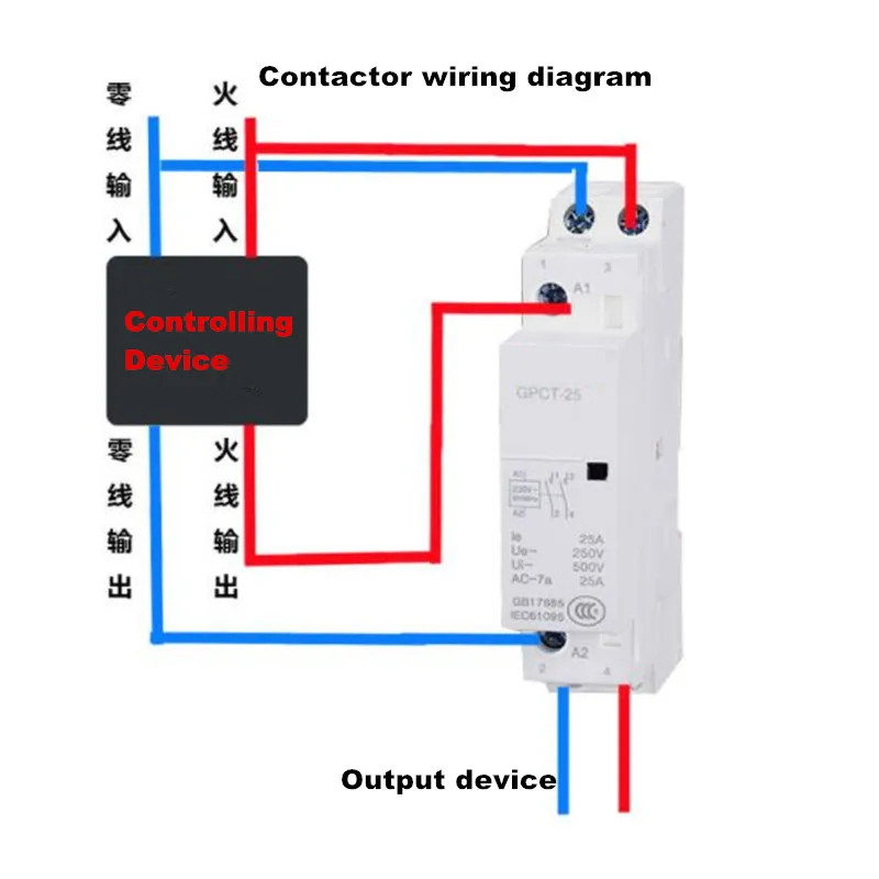 Небольшой AC Контактор GPCT-25A GPCT-20A GPCT-16A 1 P/Американская классификация проводов 2р 220 В однофазный din-рейку высокое Мощность реле; для дома; домашняя Толстая отеля ресторана