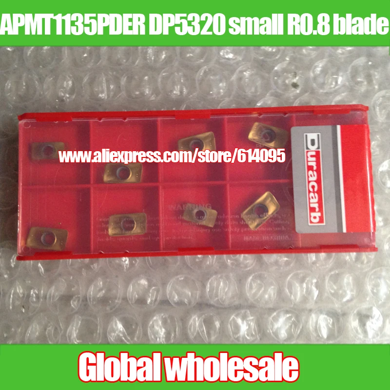 

10pcs Duracarb Taegutec knife grain Milling Insert / APMT1135PDER DP5320 small R0.8 blade