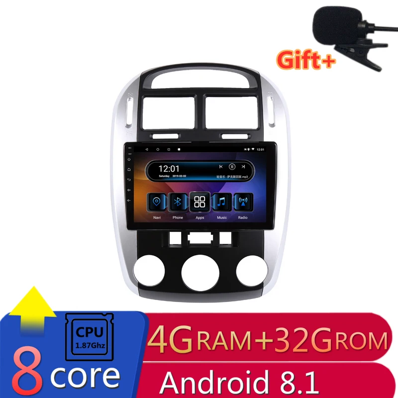 Cheap 9 inch 4G RAM 8 cores Android Car DVD GPS Navigation for kia cerato 2007 2008-2012 audio stereo car radio headunit wifi 0