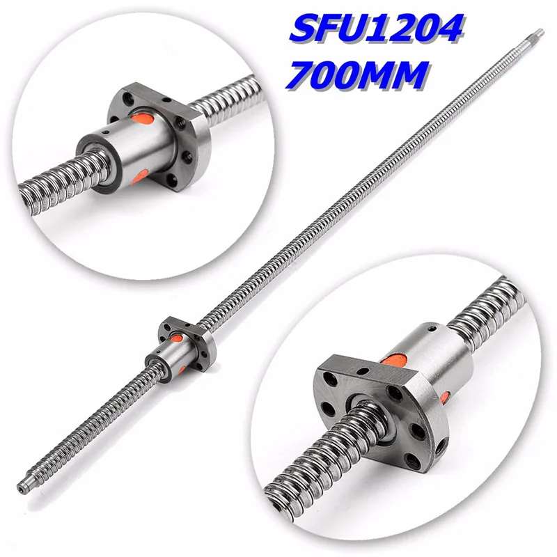 

SFU1204 L700mm rolled ball screw C7 with 1204 for BK/BF10 end machined CNC Parts Durable Quality