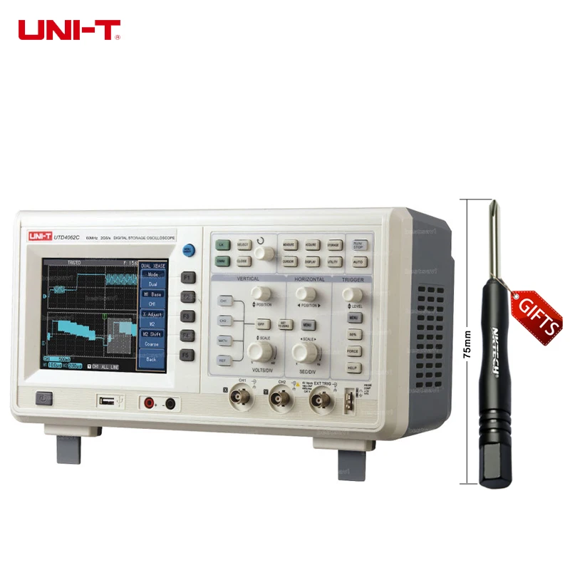 

UNI-T UTD4062CM 60MHz 2GS/s sample rate, 2 channel, Digital Storage Oscilloscope DHL Free Shipping