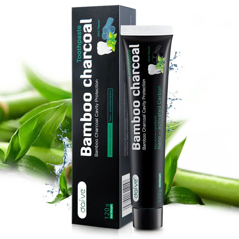 Charcoal Teeth Whitening Toothpaste Black Removes Stains Bad Breath