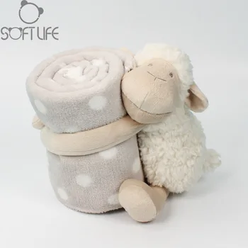 

Creative Plush Doll Baby Placating Towel Doll Children's Birthday Gift White Lamb Blanket Baby Toy Stuffed animals