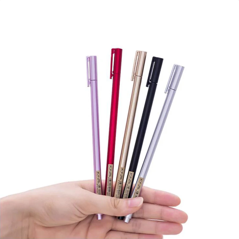 Металлическая ручка серия гелевых ручек черные чернила Цвет Высокое качество канцелярские принадлежности для школьников, студентов и