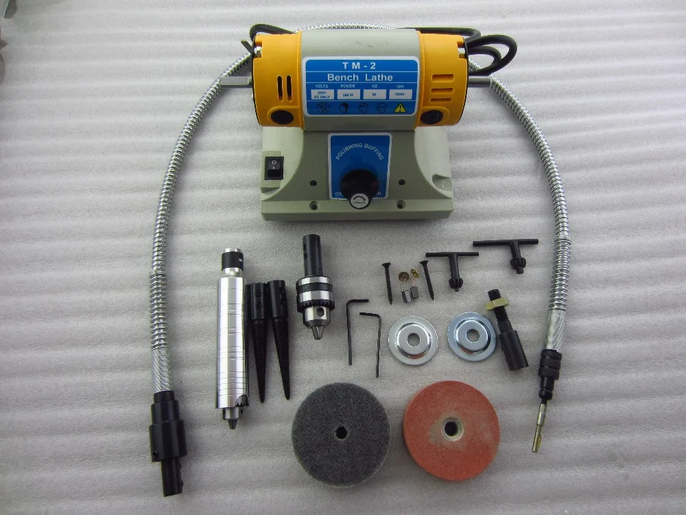 Роторный набор инструментов TM-2 скамейки токарный станок полировальный двигатель об/мин 0-8000 об/мин многофункциональная полировка шлифование машина сверхмощный электроинструмент