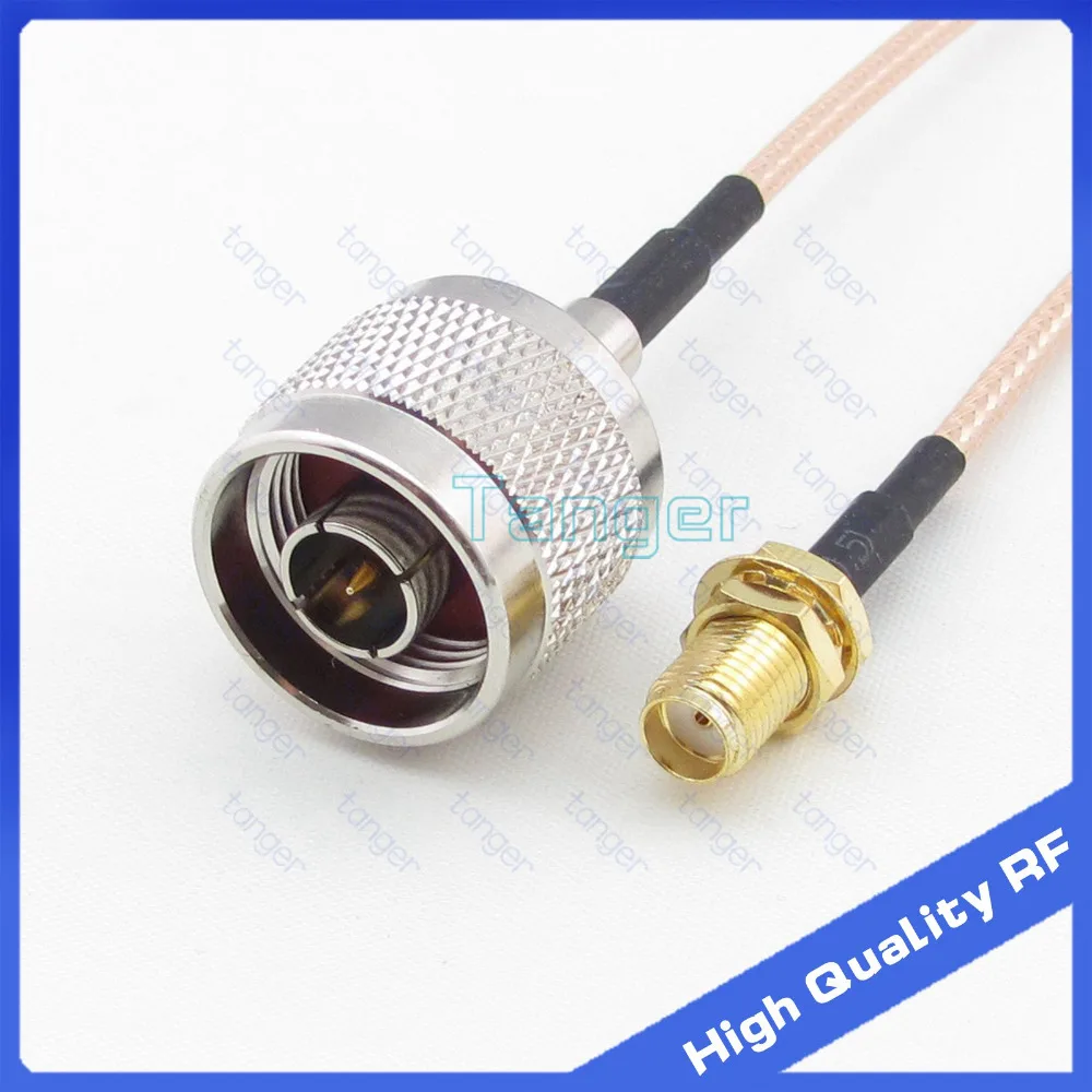 

N male to SMA female jack with RG-316 RF Coaxial Pigtail Jumper cable 6" 15cm Tanger High Quality RF cables