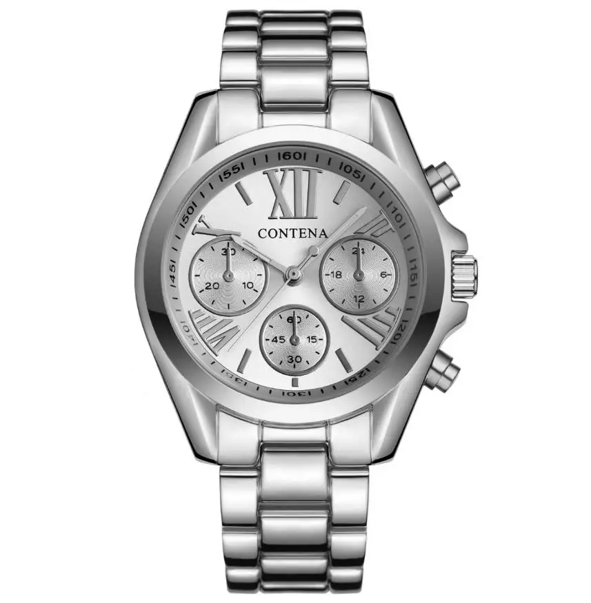 Лидер продаж, женские часы, известный роскошный Топ бренд, повседневные кварцевые часы, женские часы, женские наручные часы, relogio feminino - Цвет: silver