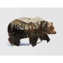 Пиво с Montain.40x50cm, живопись по номерам, DIY, настенное искусство, украшение гостиной, пейзаж, фигура, животное, цветок, мультфильм